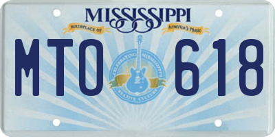 MS license plate MTO618