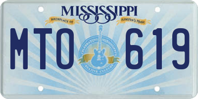 MS license plate MTO619