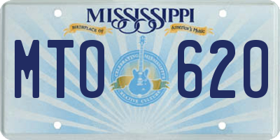 MS license plate MTO620