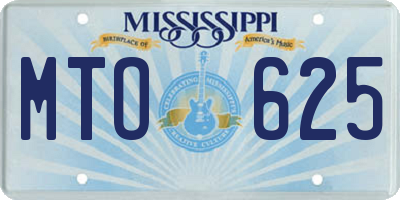 MS license plate MTO625