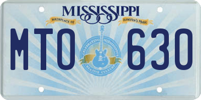 MS license plate MTO630