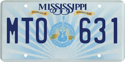 MS license plate MTO631