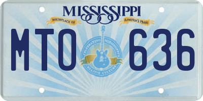 MS license plate MTO636
