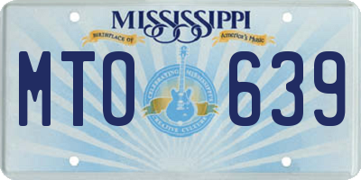 MS license plate MTO639