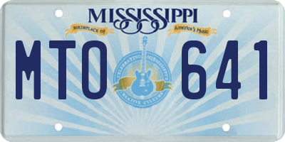 MS license plate MTO641
