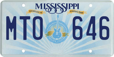 MS license plate MTO646
