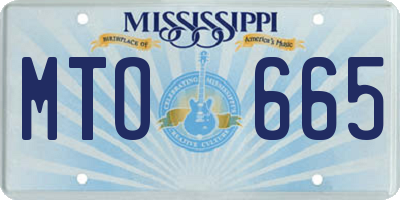 MS license plate MTO665
