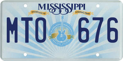 MS license plate MTO676