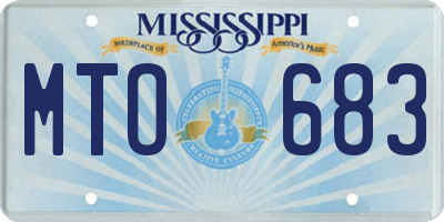 MS license plate MTO683