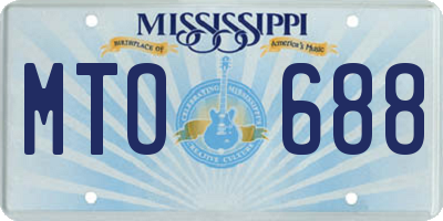 MS license plate MTO688