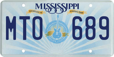 MS license plate MTO689