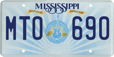 MS license plate MTO690