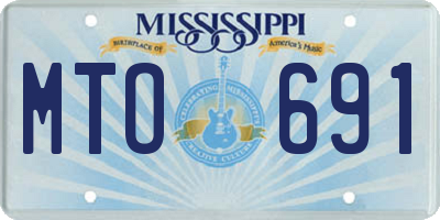 MS license plate MTO691