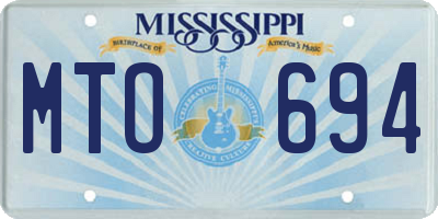 MS license plate MTO694