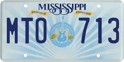 MS license plate MTO713