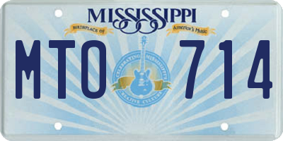 MS license plate MTO714