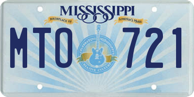 MS license plate MTO721