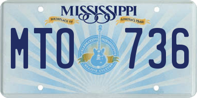 MS license plate MTO736