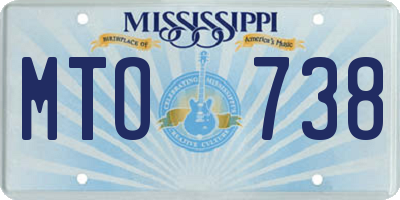 MS license plate MTO738