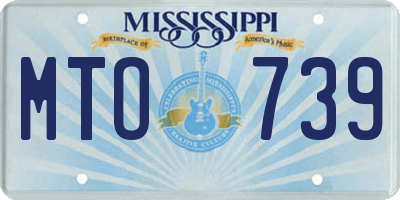 MS license plate MTO739