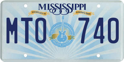 MS license plate MTO740