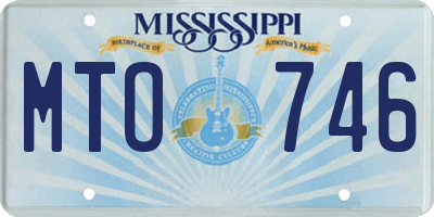 MS license plate MTO746