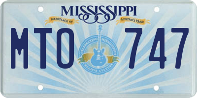 MS license plate MTO747