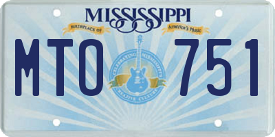 MS license plate MTO751
