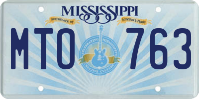 MS license plate MTO763