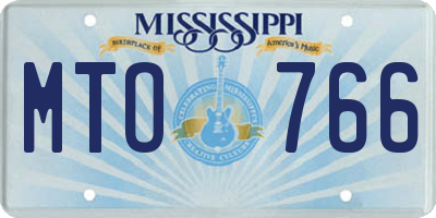 MS license plate MTO766