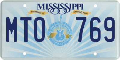 MS license plate MTO769