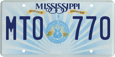 MS license plate MTO770