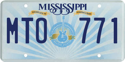 MS license plate MTO771
