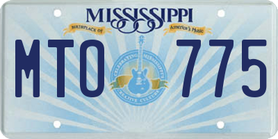 MS license plate MTO775