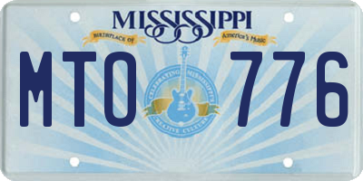 MS license plate MTO776