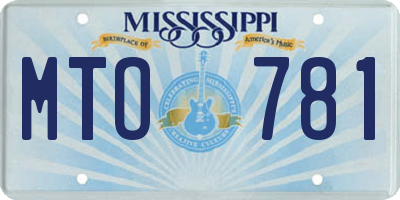 MS license plate MTO781