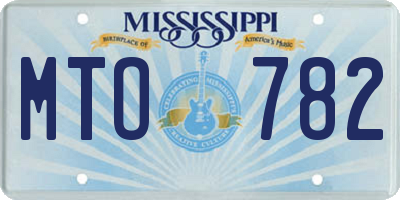 MS license plate MTO782