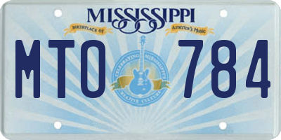 MS license plate MTO784
