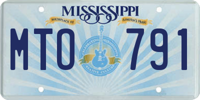 MS license plate MTO791