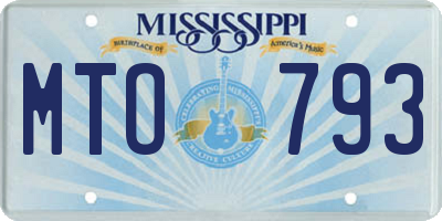 MS license plate MTO793