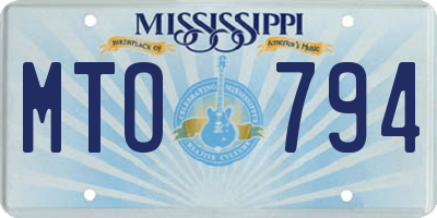 MS license plate MTO794