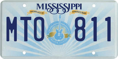 MS license plate MTO811
