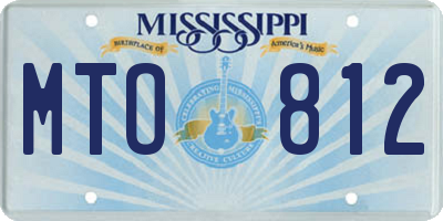 MS license plate MTO812