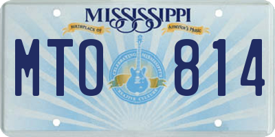 MS license plate MTO814