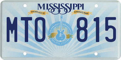 MS license plate MTO815