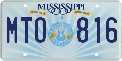 MS license plate MTO816