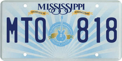 MS license plate MTO818