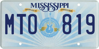 MS license plate MTO819