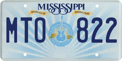 MS license plate MTO822