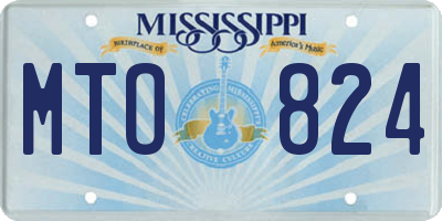 MS license plate MTO824